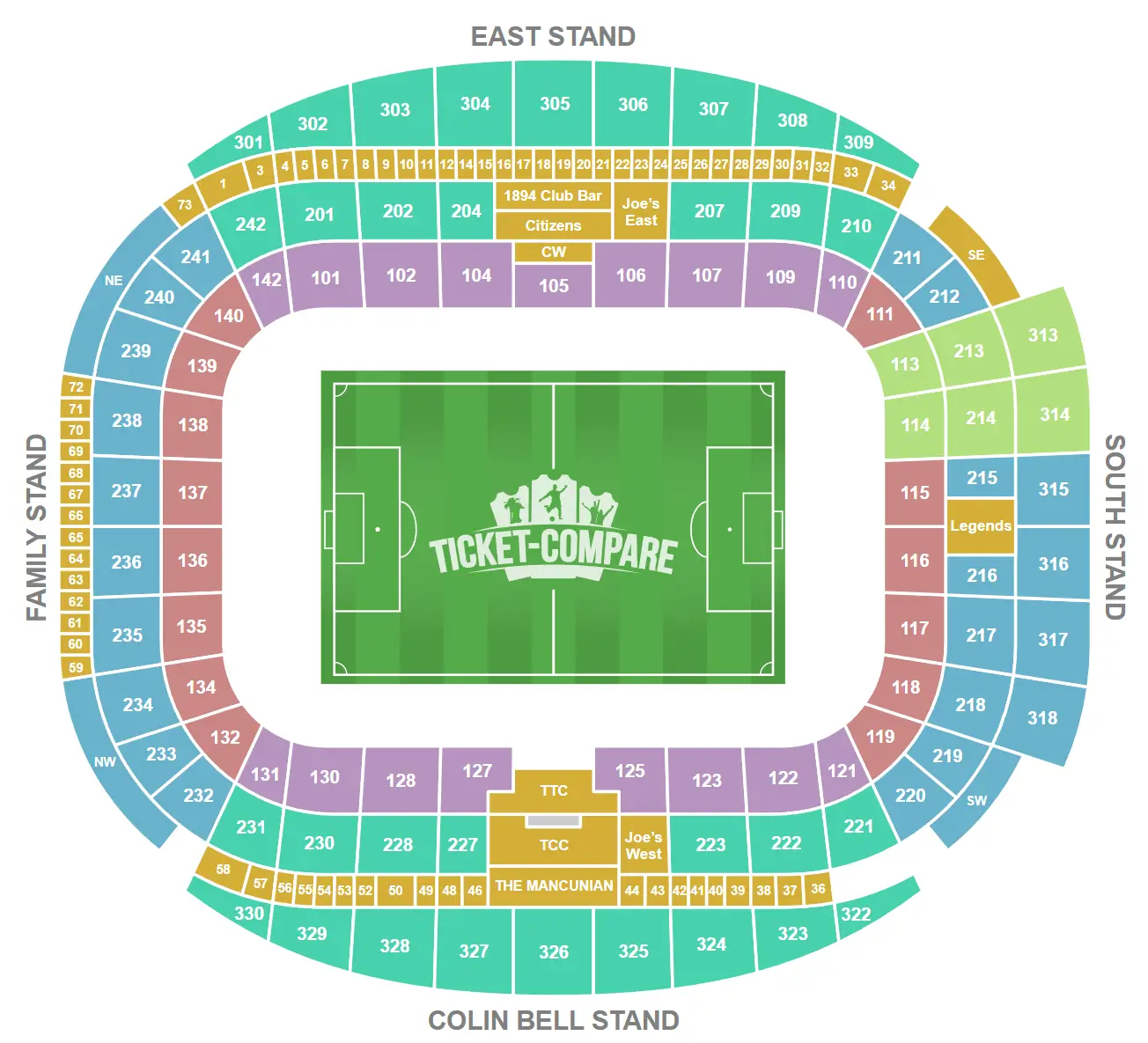 Etihad Stadium Seating Plan